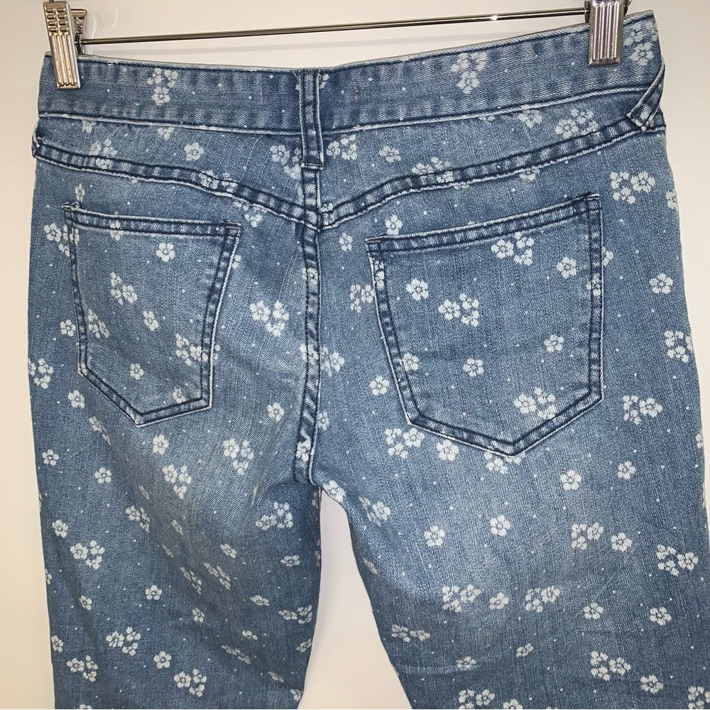 Free People Floral Skinny Jeans Women’s Size 27 Blue White “Ditsy”‎ - Picture 7 of 9